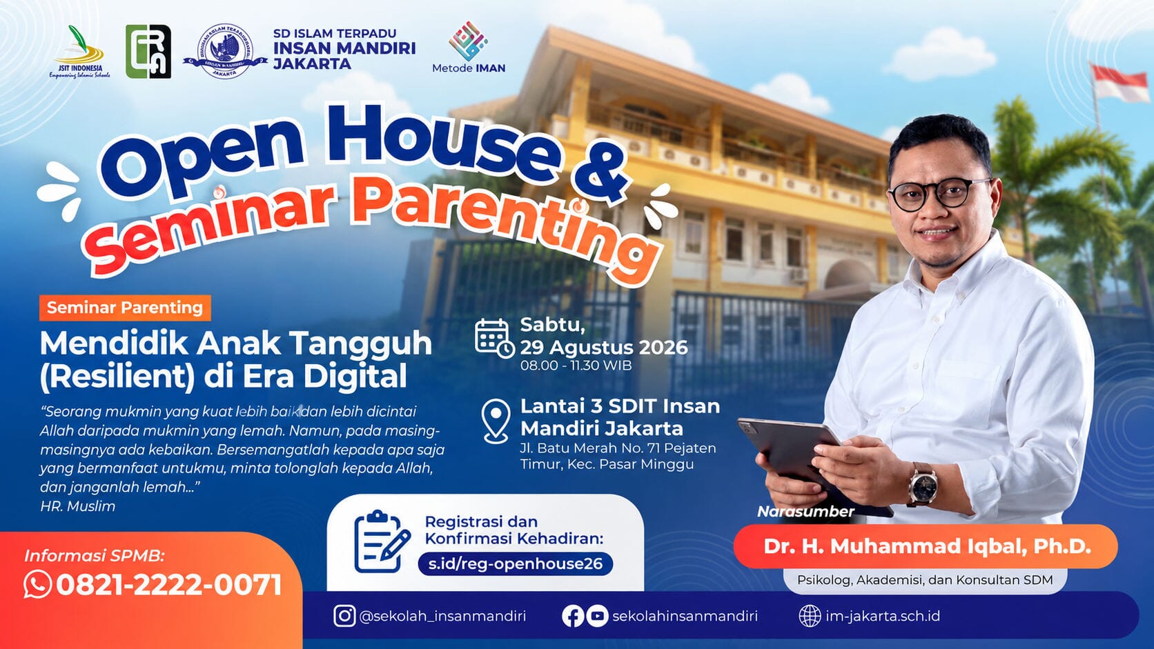 Open House & Seminar Parenting: Mendidik Anak Tangguh di Era Digital | Yayasan Insan Mandiri Mulia