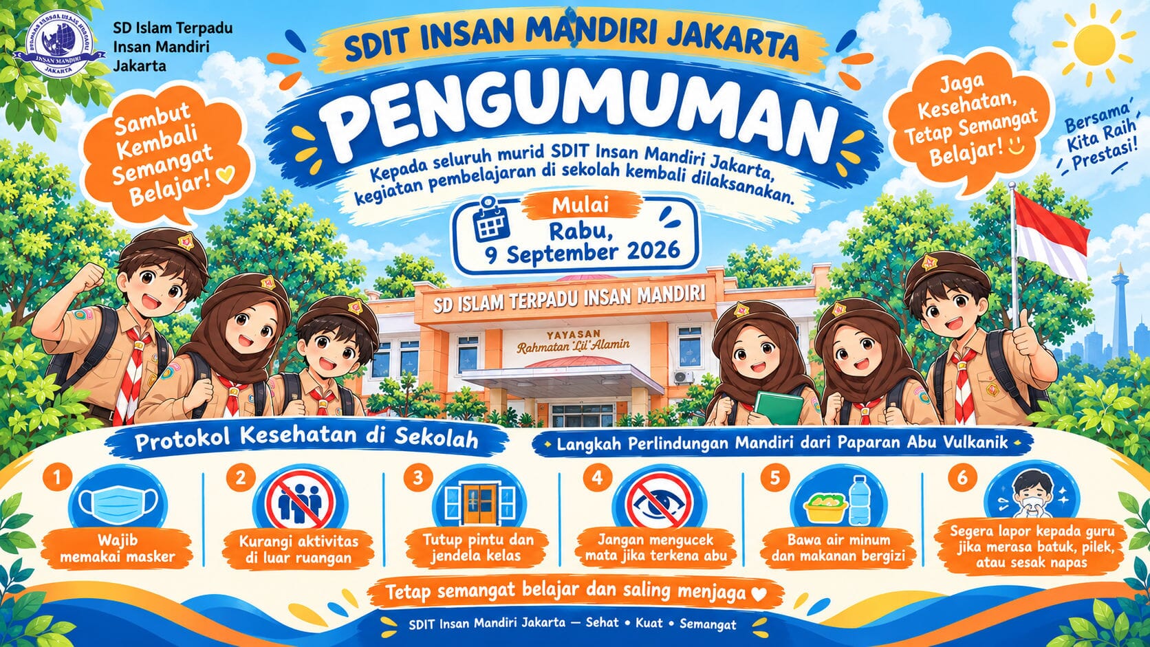 Yayasan Insan Mandiri Mulia Terapkan Protokol Antisipasi Abu Vulkanik