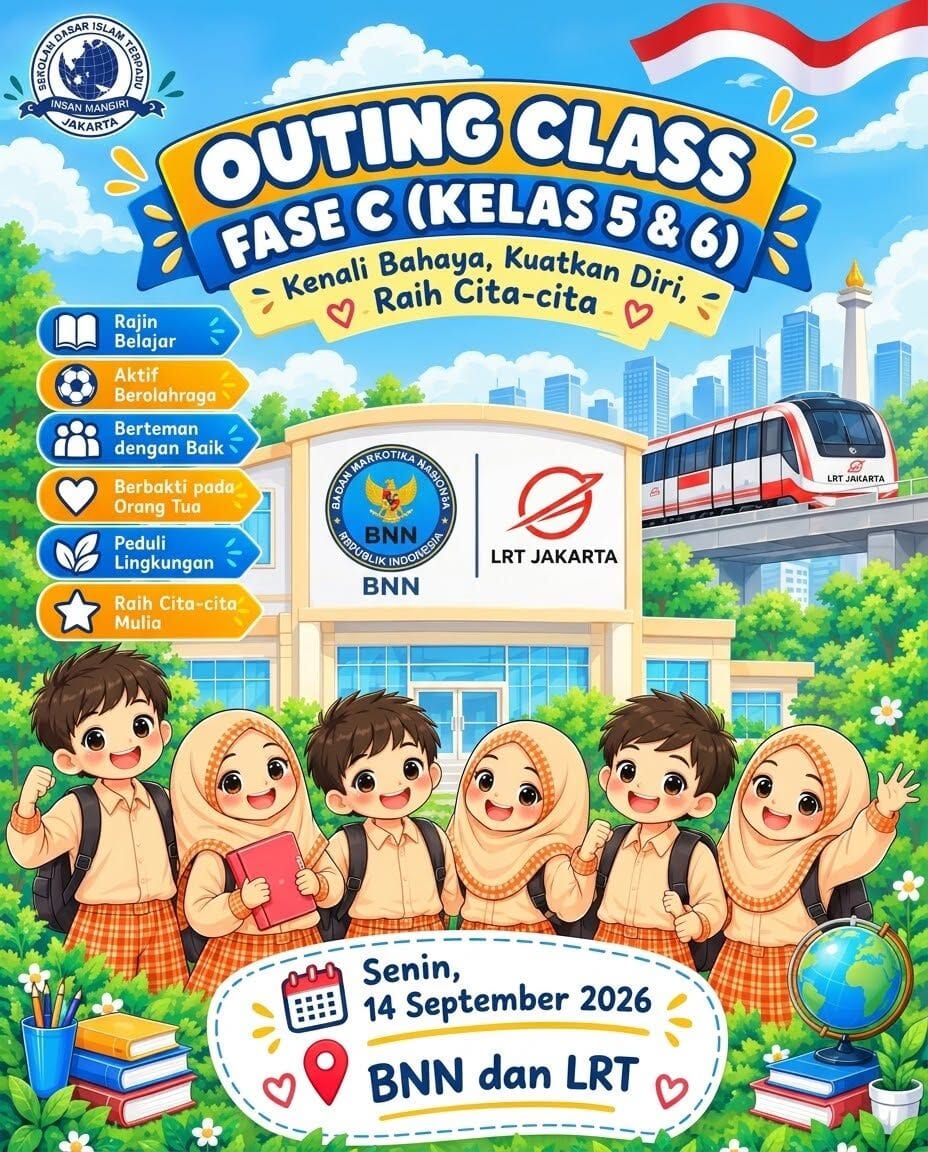 Outing Class Fase C ke BNN dan LRT Jakarta